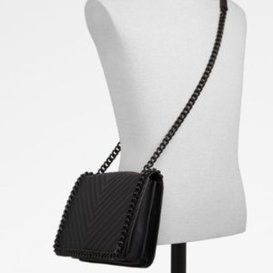ALDO Black chained crossbody strap bag